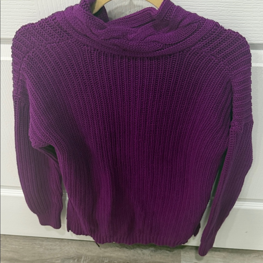 Ralph Lauren Deep Purple Cowl Neck Sweater - Picture 2 of 2
